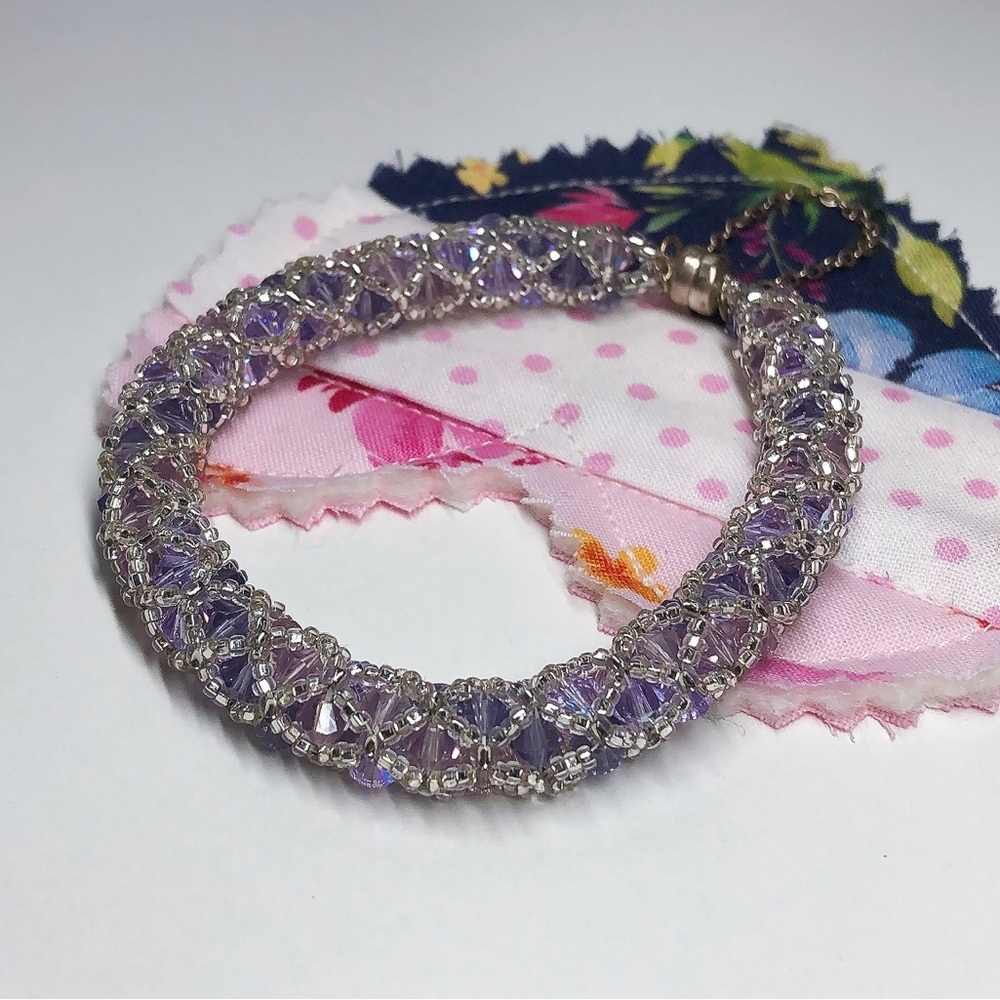 Purple crystal bracelet